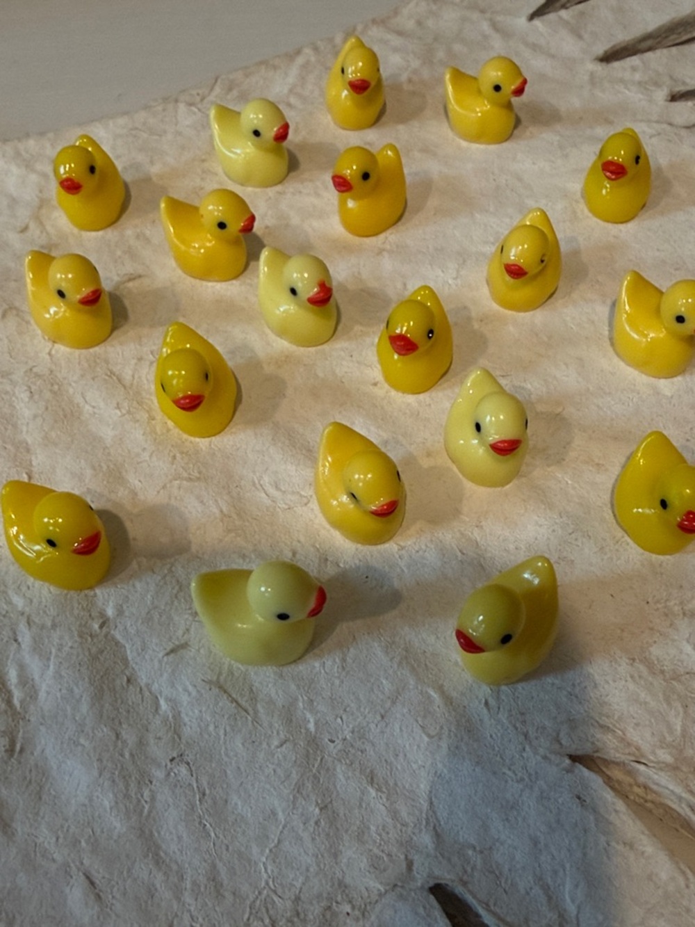 Set of Mini Yellow Duck Figurines - Set of 25